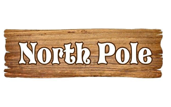 blank north pole sign clipart