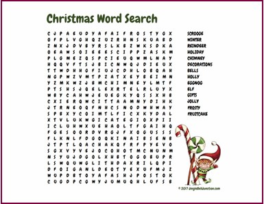 Christmas Word Search – Jinglebell Junction